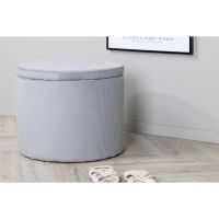 Blaze poef - rib - grijs