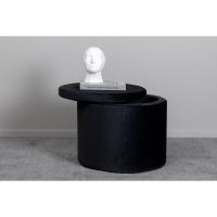 Blaze poef - velvet - zwart