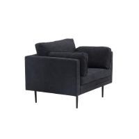 Kora fauteuil - linnen - zwart