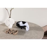 Zuna ronde eettafel - ø110 cm - marmerlook - beige