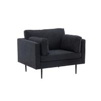 Kora fauteuil - linnen - zwart