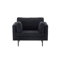 Kora fauteuil - linnen - zwart