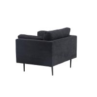 Kora fauteuil - linnen - zwart