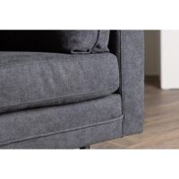 Kora fauteuil - linnen - zwart