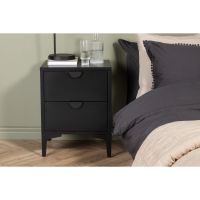 Salvo nachtkastje - 2 laden - zwart