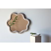 Martins organische spiegel - ø70 cm - boucle