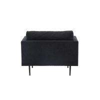 Kora fauteuil - linnen - zwart