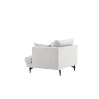 Ruma fauteuil - ribstof - beige