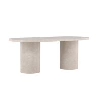 Antonio ovale eettafel - 100 x 200 cm - marmerlook