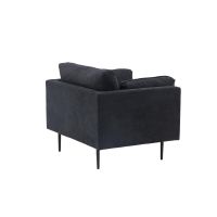 Kora fauteuil - linnen - zwart