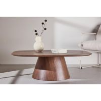 Rohan deens ovale salontafel - 120 x 92 cm - mokka