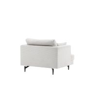 Ruma fauteuil - ribstof - beige