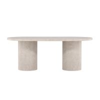 Antonio ovale eettafel - 100 x 200 cm - marmerlook