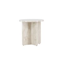 Carlo ronde bijzettafel - ø50 cm - marmerlook