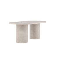 Antonio ovale eettafel - 100 x 200 cm - marmerlook