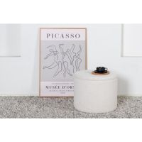 Blaze poef - teddy - wit