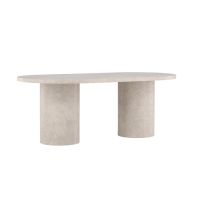 Antonio ovale eettafel - 100 x 200 cm - marmerlook