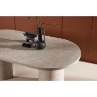 Antonio ovale eettafel - 100 x 200 cm - marmerlook