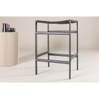 Svea Polsty barkruk 63 cm - rattan - zwart