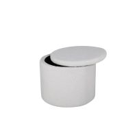 Blaze poef - teddy - wit