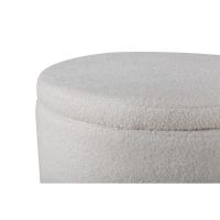 Blaze poef - teddy - wit