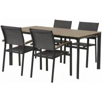 Arezzo tuintafel rechthoek polywood teaklook 160x90 cm van het woonmerk Les