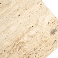 TV meubel Lio - Mango hout & travertin - 200 cm - 3 deurs