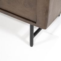 TV meubel Lio - Mango hout & travertin - 200 cm - 3 deurs