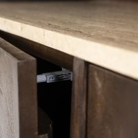 Boekenkast Lio klein - Mango hout & travertin