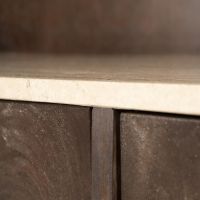 Boekenkast Lio klein - Mango hout & travertin