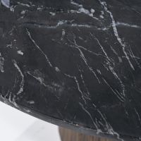 Eleonora Bijzettafel Maxim rond - Ø60x40 cm - mango hout/marmer