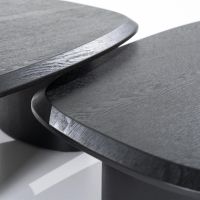 Eleonora Organische salontafel Walter - eiken - 106x88 cm - zwart