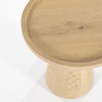 Ronde bijzettafel Leia - eikenhout - ø46 cm