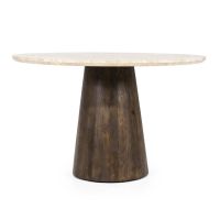 Ronde eettafel Aikin - Ø130x76 cm - travertin