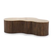 Salontafel Mari - 129x84x36 cm - bruin