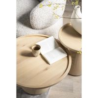 Ronde bijzettafel Leia - eikenhout - ø46 cm