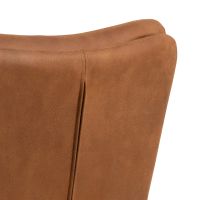 Ivalo draaistoel | zwart metaal onderstel | stof Kentucky - cognac