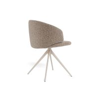 Nøra Modu draaistoel | grijs metaal onderstel | stof Monza - beige