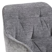 Kari armstoel | zwart metaal onderstel | stof Skyland - antraciet