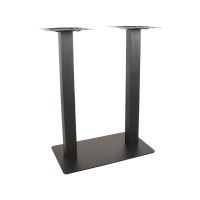 Label51 Bartafel poot dubbel 70x40x92 cm - zwart metaal