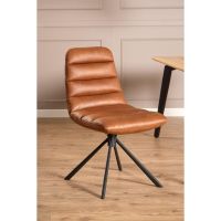 Nøra Noira draaistoel | zwart metaal onderstel | stof Kentucky - cognac
