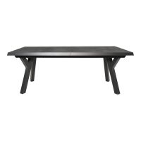 Murcia negro uittrektafel exclusive 204/264x102 cm - matt antraciet