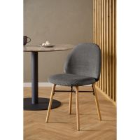 Nøra Mirae eetkamerstoel | naturel oak onderstel | stof Danny - donkergrijs