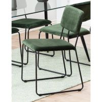 Novo eetkamerstoel | zwart metaal onderstel | stof Vic