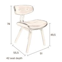 Blackwood eetkamerstoel - grijs