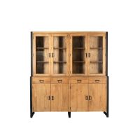 Vitrinekast Boaz XXL - 200 cm - naturel