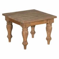 Bologna bijzettafel vierkant - 60 cm - bruin