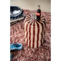 Candice bijzettafel gestreept - creme/burgundy