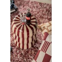 Candice bijzettafel gestreept - creme/burgundy