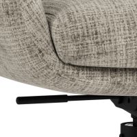 Nøra Tess armstoel | zwart metaal onderstel | stof Juto - grijs